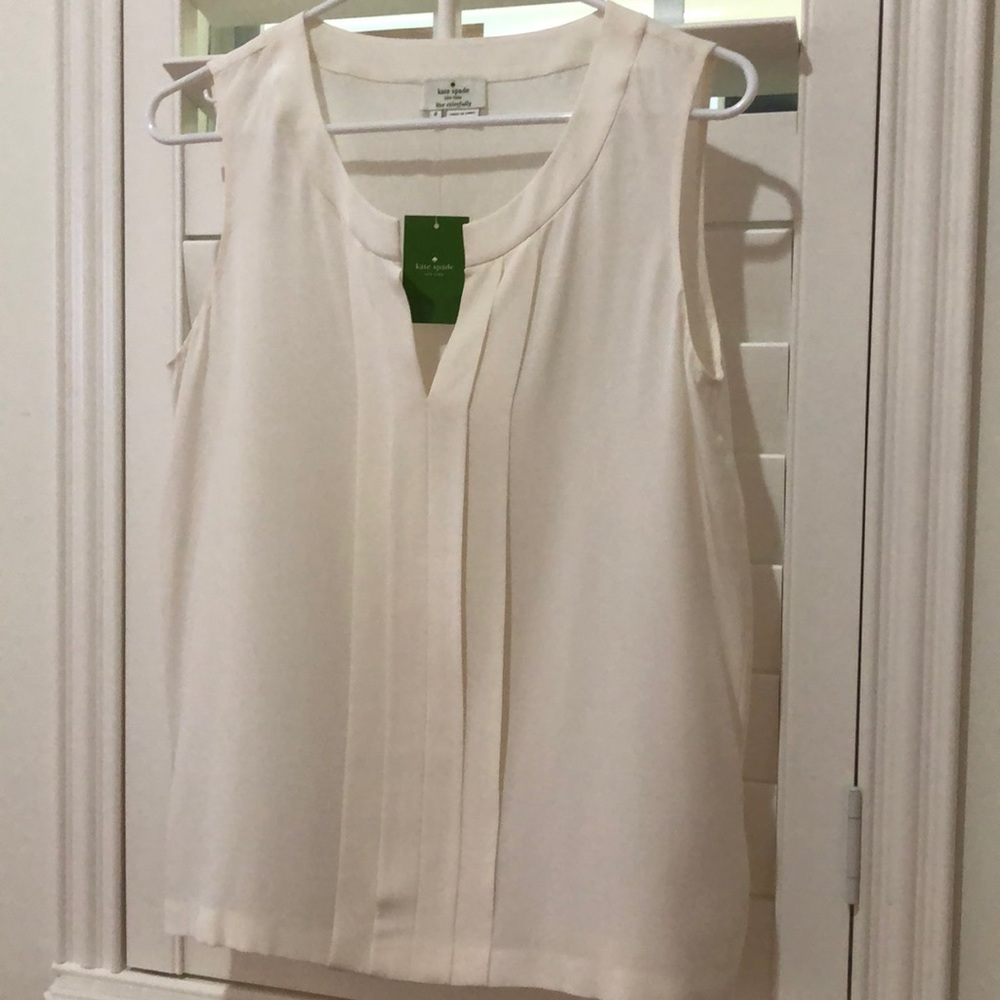 Kate Spade cream 100% Silk top